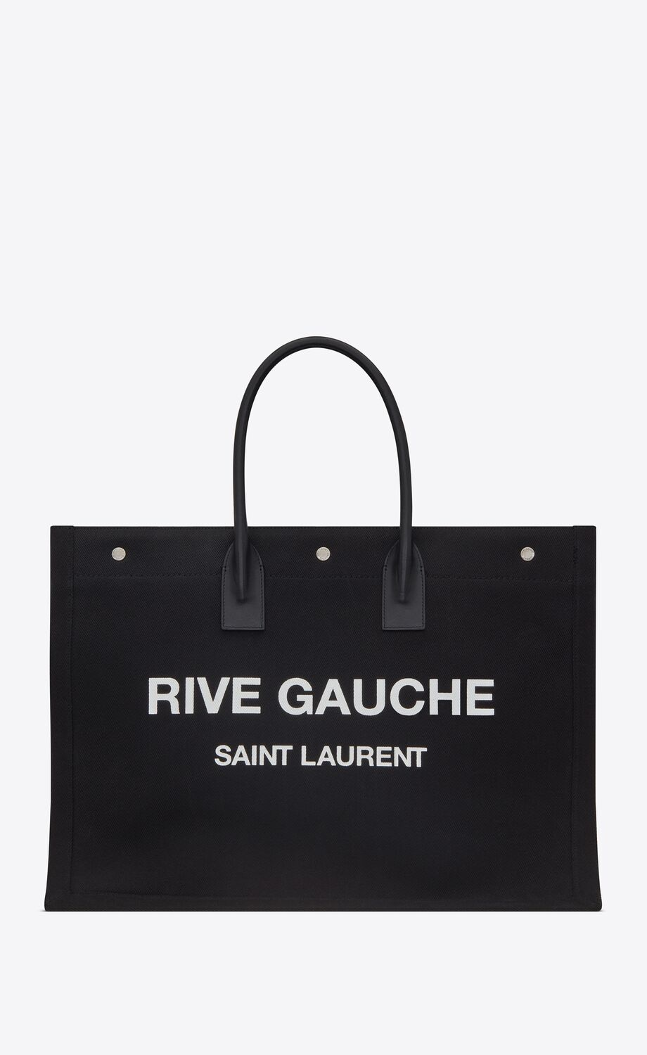 RIVE GAUCHE LARGE TOTE BAG IN PRINTED CANVAS AND LEATHER